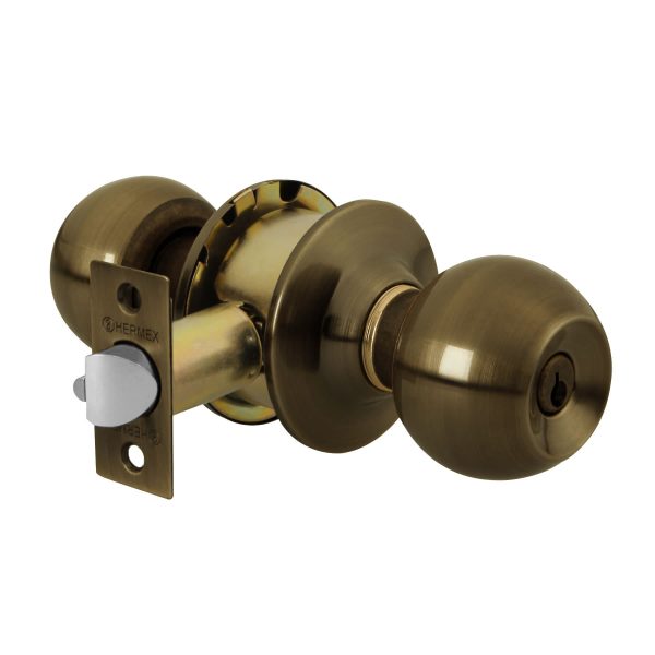 23564 - Cerradura tipo esfera, cilíndrico, recámara, antiguo, BASIC