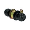 28139 - Cerradura tipo esfera, cilíndrico, baño, negro, BASIC