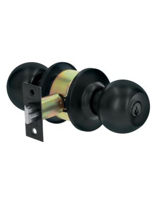 28137 - Cerradura tipo esfera, cilíndrico, entrada, negro, BASIC