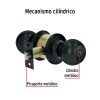 28137 - Cerradura tipo esfera, cilíndrico, entrada, negro, BASIC