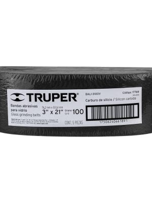17769 - 1 banda de lija 3 x 21' p/vidrio grano 100 en paquete de 5