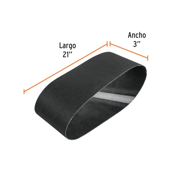 17770 - 1 banda de lija 3 x 21' p/vidrio grano 120 en paquete de 5