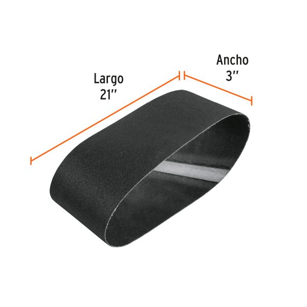 17771 - 1 banda de lija 3 x 21' p/vidrio grano 400 en paquete de 5