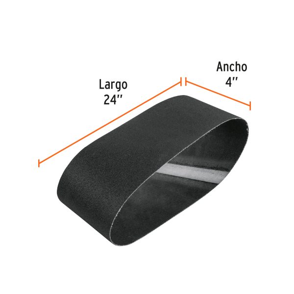 17908 - 1 banda de lija 4 x 24' p/vidrio grano 120 en paquete de 5