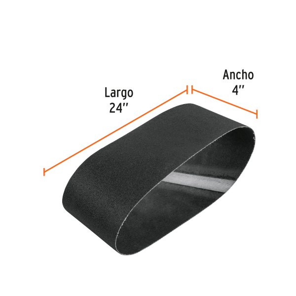 17909 - 1 banda de lija 4 x 24' p/vidrio grano 400 en paquete de 5