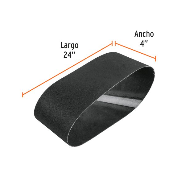 17905 - 1 banda de lija 4 x 24' p/vidrio grano 60 en paquete de 5