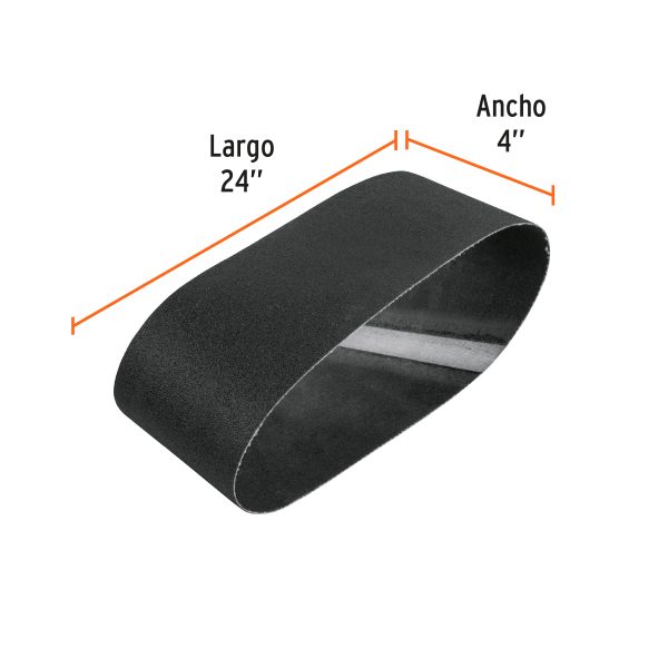 17906 - 1 banda de lija 4 x 24' p/vidrio grano 80 en paquete de 5