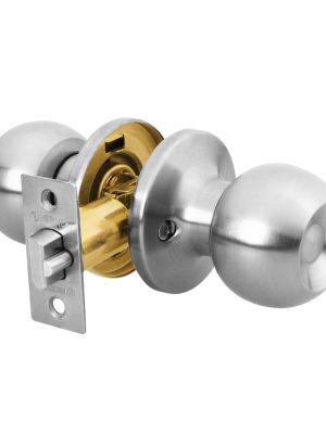 28069 - Cerradura esfera tubular, entrada, cromo, blíster, BASIC