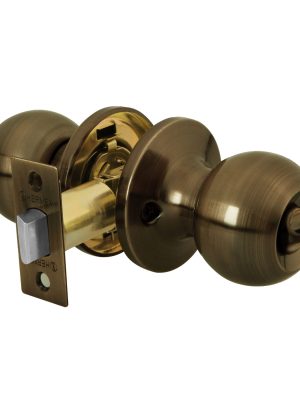 23662 - Cerradura tipo esfera, tubular, baño, antiguo, HERMEX BASIC