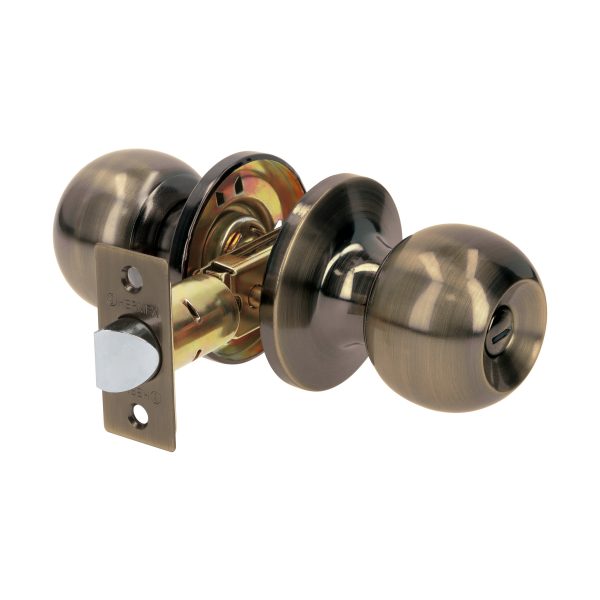 28074 - Cerradura esfera tubular, baño, antiguo, blíster, BASIC