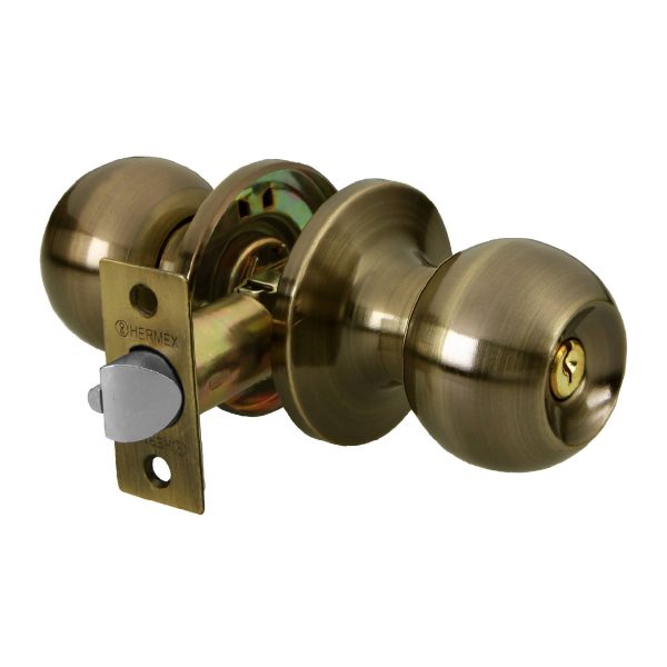 23659 - Cerradura tipo esfera, tubular, recámara, antiguo, BASIC