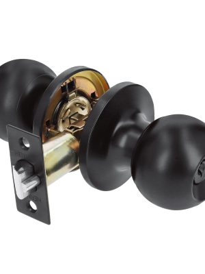 26178 - Cerradura esfera tubular, entrada, negro, blíster, BASIC