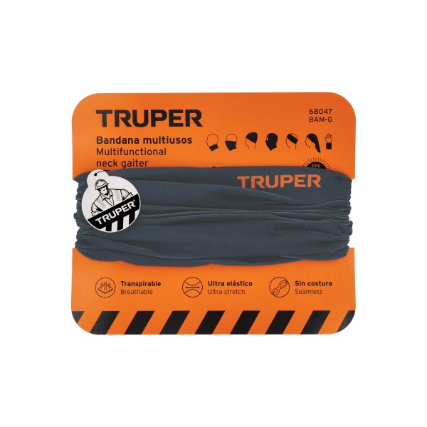 68047 - Bandana multiuso gris, TRUPER