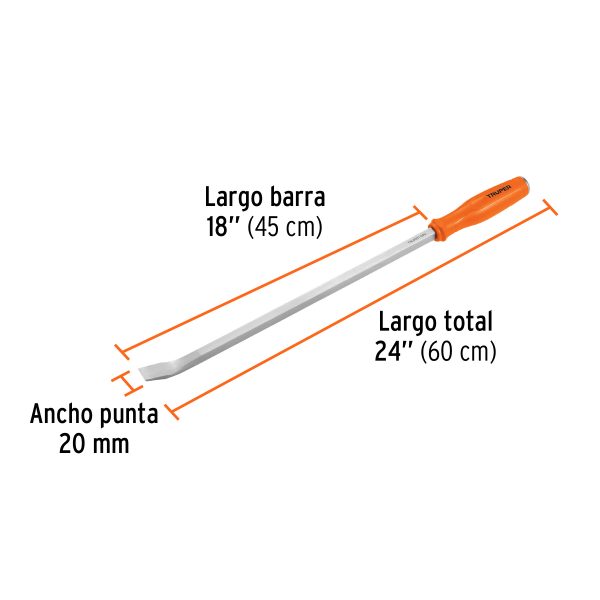 101061 - Barra de palanca de 24', Truper