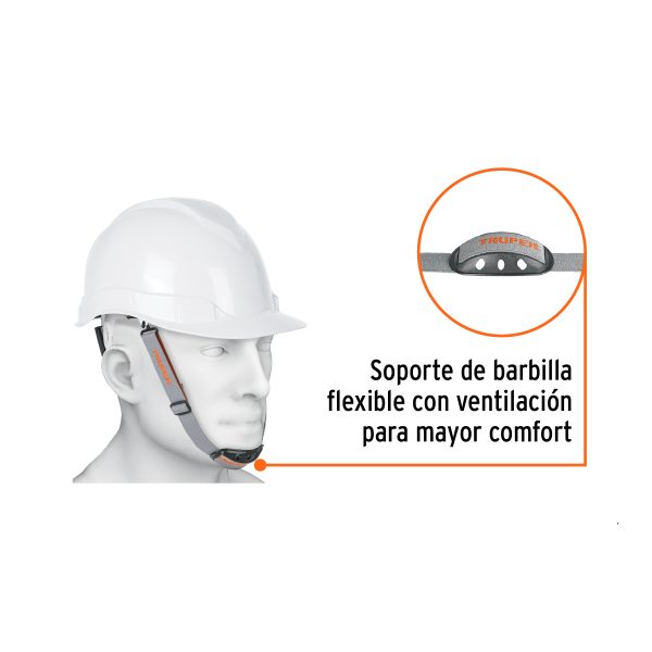 12338 - Barboquejo con barbilla para casco de seguridad industrial