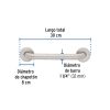 Web 46882 - Barra recta de seguridad, acero inox, 1-1/4' x 30cm, FOSET