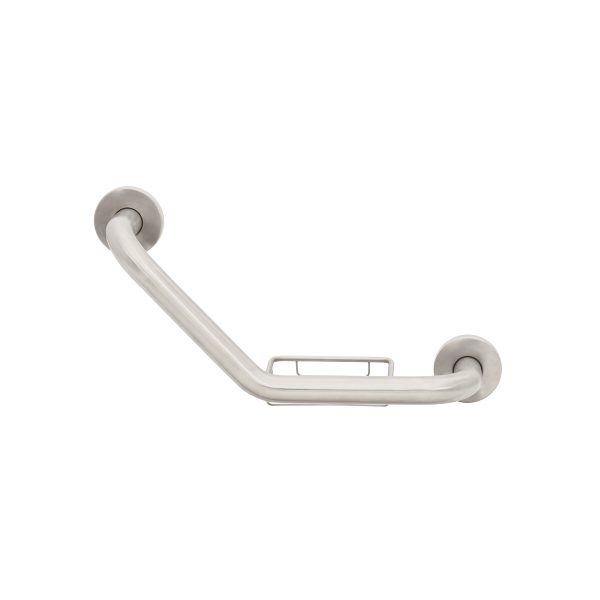 46888 - Barra angular con jabonera, acero inox, 1-1/4' x 42cm, FOSET