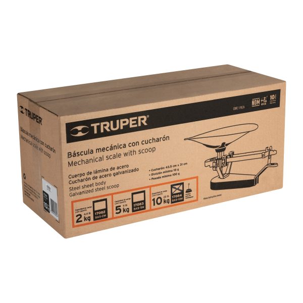 17084 - Báscula capacidad 10 kg mecánica con cucharón, Truper