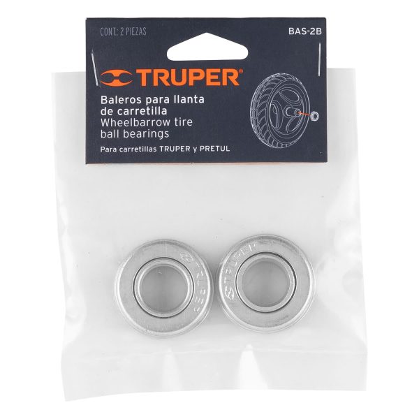 19784 - Juego de 2 baleros para carretillas Truper y Pretul