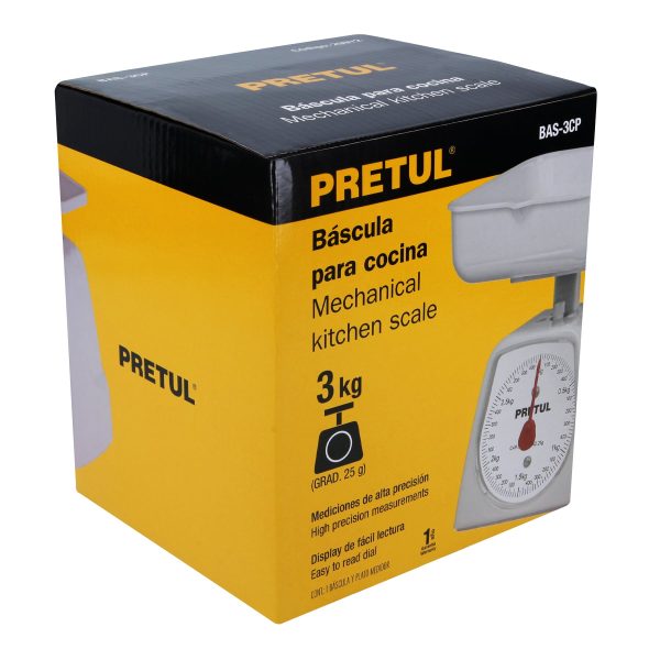 29972 - Báscula mecánica para cocina 3 Kg, Pretul