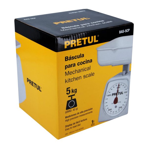 29973 - Báscula mecánica para cocina 5 Kg, Pretul