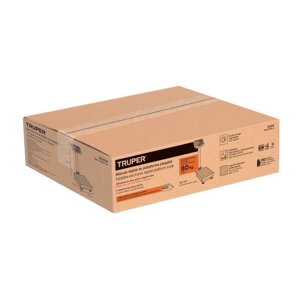 103112 - Báscula electrónica de plataforma p/mostrador, 80 kg, Truper