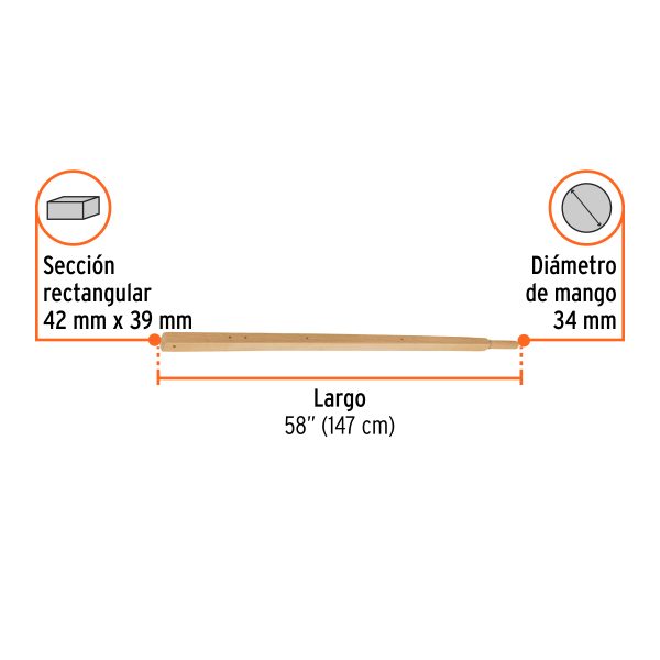19322 - Bastidor de madera 39x42 mm para carretillas TRUPER