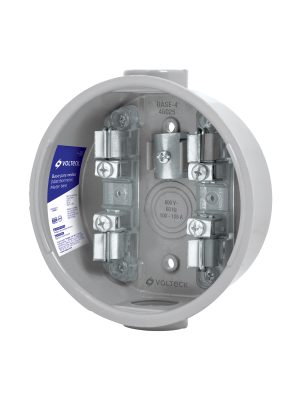 46025 - Base para watthorímetro, 4 terminales, Volteck