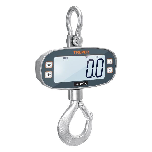 102543 - Báscula electrónica colgante, recargable, 500 kg, Truper