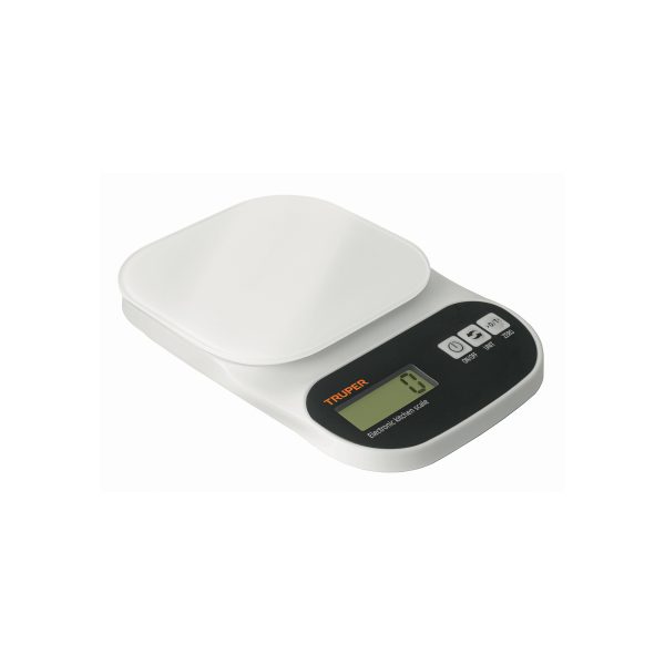 15160 - Báscula digital para cocina, plato de vidrio, 5 kg, Truper