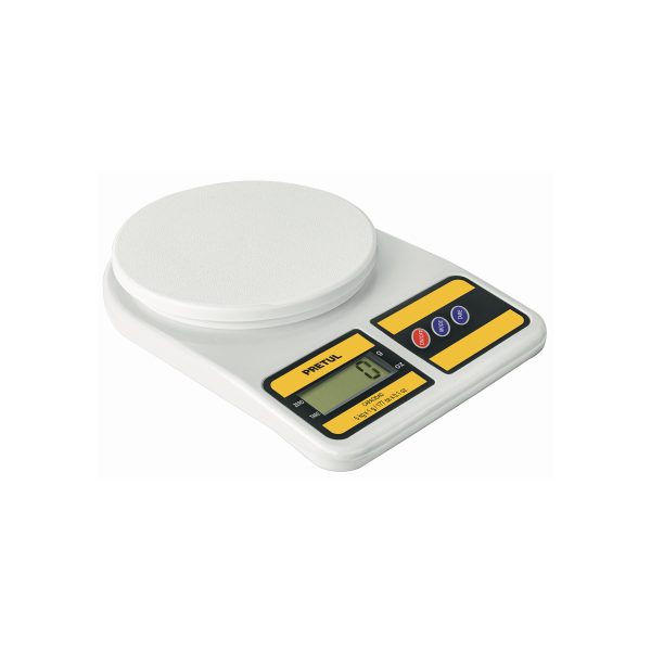 28309 - Báscula digital para cocina, plato de poliprop, 5 kg, Pretul
