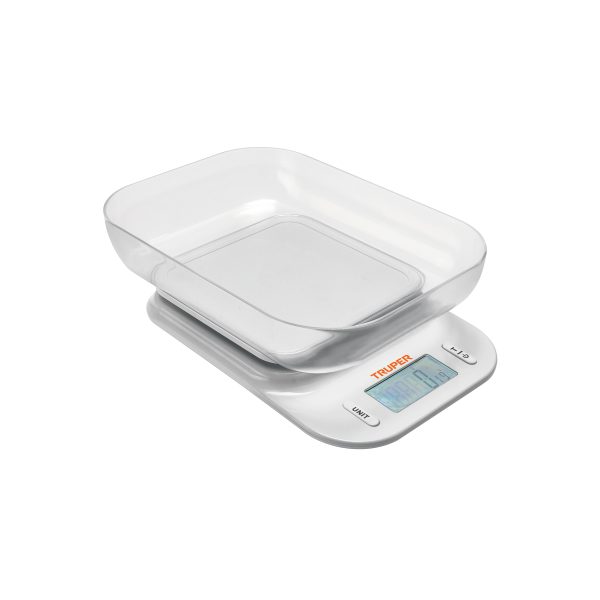 102421 - Báscula digital para cocina, con tazón, 5 kg, Truper