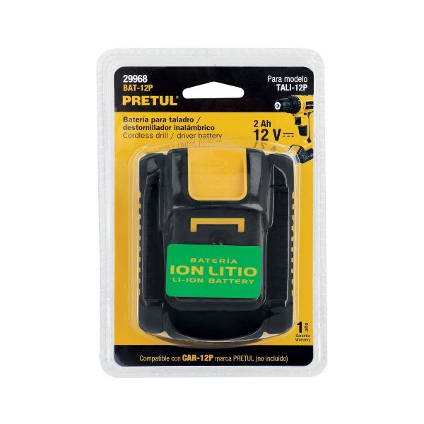 29968 - Batería ion litio, 12V, 2 Ah, PRETUL