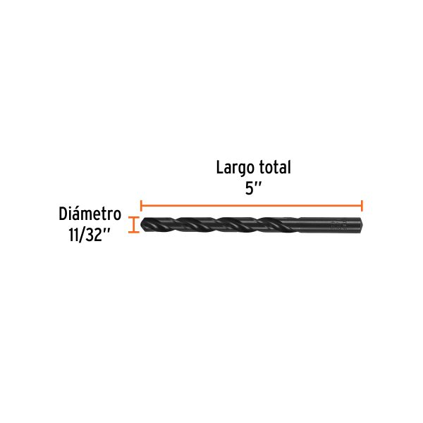 BAV-11-32-NFC1.jpg 15335 - Broca HSS 11/32' Trublack para metal, Truper
