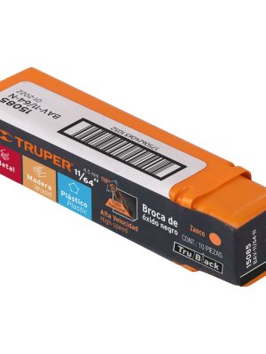 15085 - Broca HSS 11/64' Trublack para metal, Truper