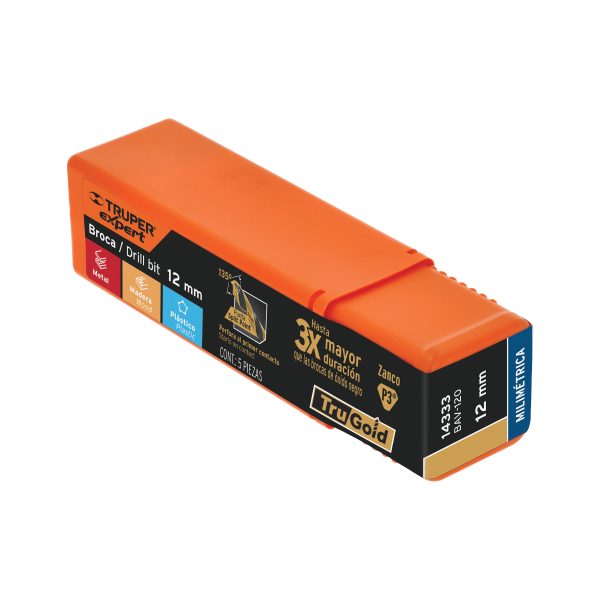 14333 - Broca HSS 12.0 mm Trugold para metal, Truper Expert