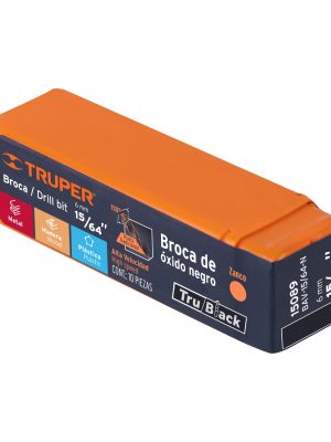 15089 - Broca HSS 15/64' Trublack para metal, Truper