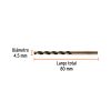 14133 - Broca HSS 4.5 mm Trugold para metal, Truper Expert