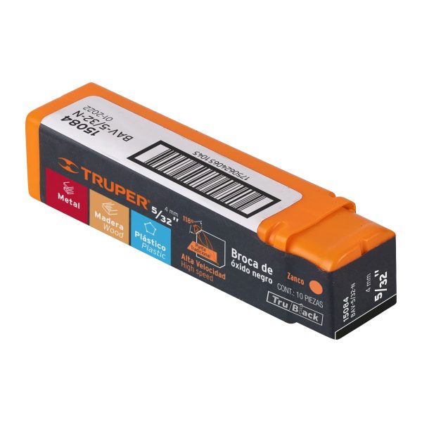 BAV-5-32-NE1.jpg 15084 - Broca HSS 5/32' Trublack para metal, Truper