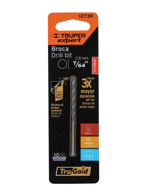 BAV-7-64-B.jpg 12739 - Broca HSS 7/64' Trugold para metal en blíster, Expert