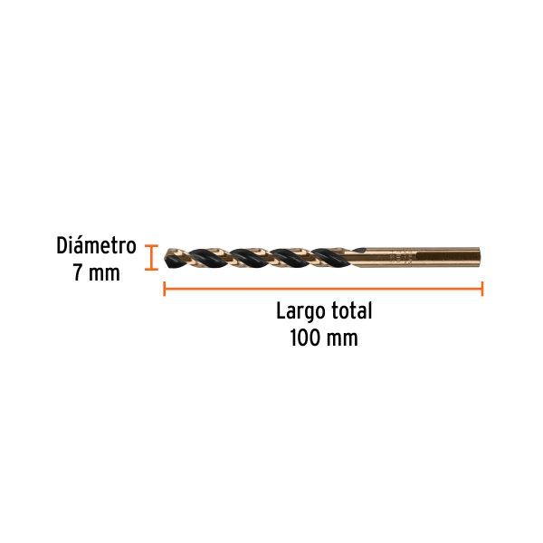 14153 - Broca HSS 7.0 mm Trugold para metal, Truper Expert