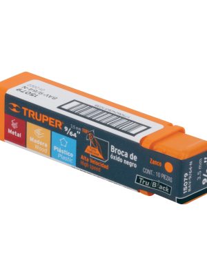 15079 - Broca HSS 9/64' Trublack para metal, Truper