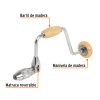 10970 - Berbiquí profesional 12' perilla de madera, TRUPER