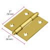43230 - Bisagra cuadrada 2', latonado, cabeza redonda, HERMEX