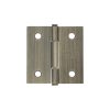 25101 - Bisagra cuadrada 2', latón antiguo, cabeza plana, BASIC