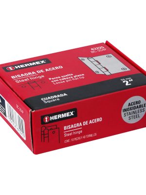 BC-204PE1.jpg 43225 - Bisagra cuadrada 2' acero inox, cabeza plana, HERMEX