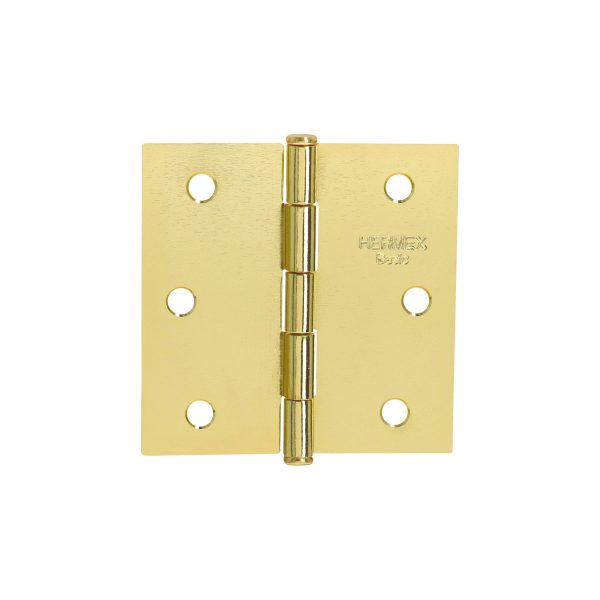 25109 - Bisagra cuadrada 2-1/2',latonado, cabeza plana, HERMEX BASIC