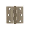 43250 - Bisagra cuadrada 2-1/2', latón antiguo, cabeza plana, HERMEX