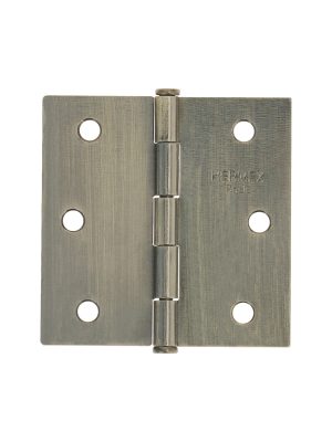 25102 - Bisagra cuadrada 2-1/2', latón antiguo, cabeza plana, BASIC