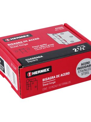 BC-254PE1.jpg 43226 - Bisagra cuadrada 2-1/2' acero inox, cabeza plana, HERMEX